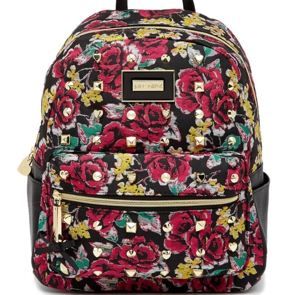 Betsey Johnson Handbags - Betsey Johnson ROSES STUD BACKPACK